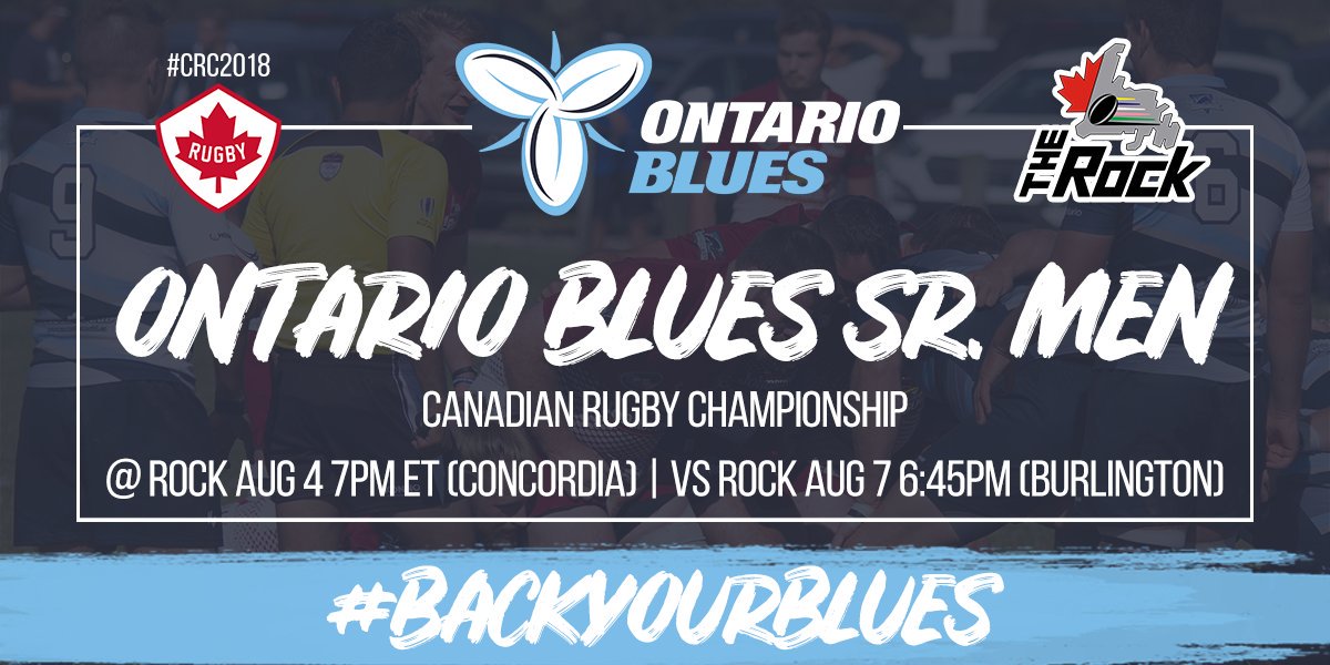 Ontario Blues Senior Men to Begin CRC Season this Saturday
